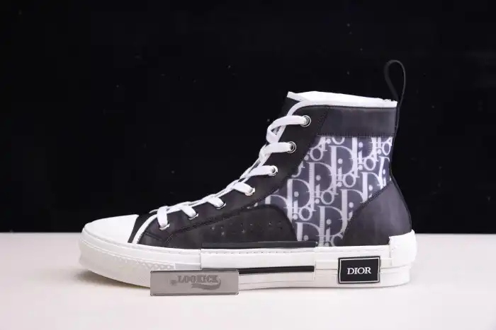 EP DR B23 High Top Oblique Sneaker Black & White 0122