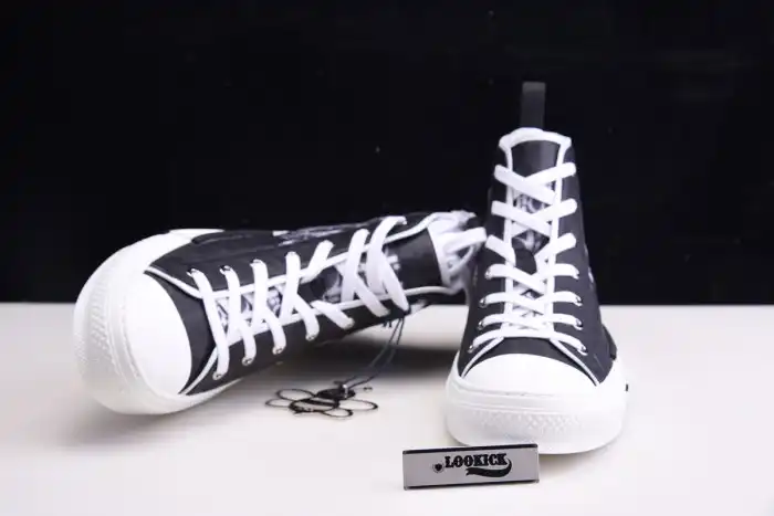 Rep EP DR B23 High Top Oblique Sneaker Black & White 0122