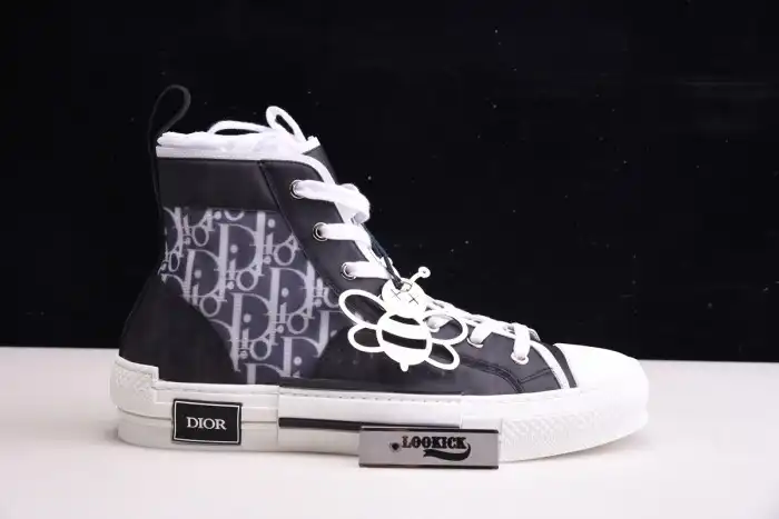 Rep EP DR B23 High Top Oblique Sneaker Black & White 0122