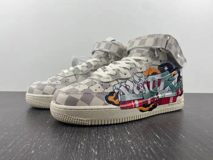 EP Louis Vuitton Nike Air Force 1 Mid By Virgil Abloh Graffiti 0124