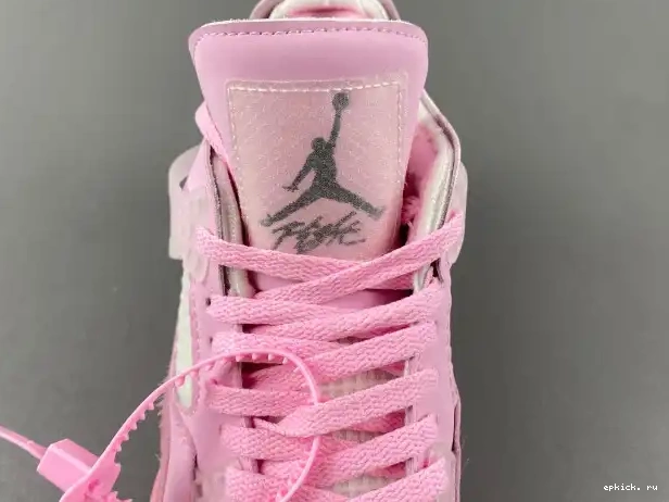 Rep EP OFF-WHITE X PINK JORDAN 4 0210