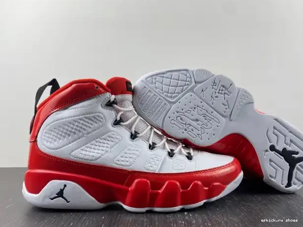 Rep EP White Gym 302370-160 Air Retro Red Jordan 9 0220