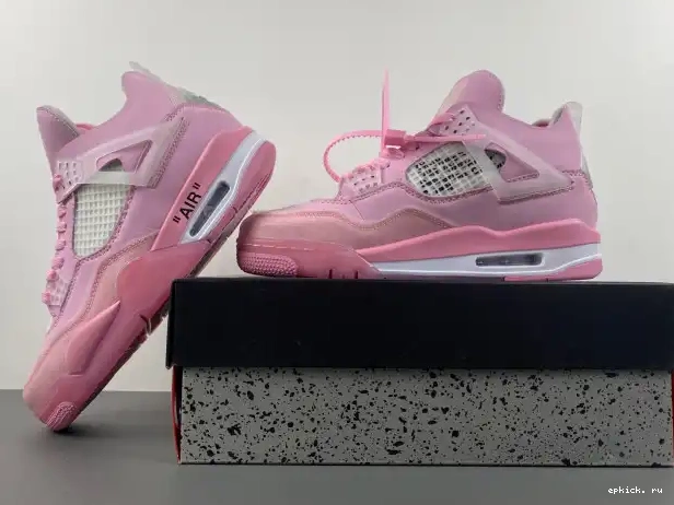 Rep EP OFF-WHITE X PINK JORDAN 4 0210