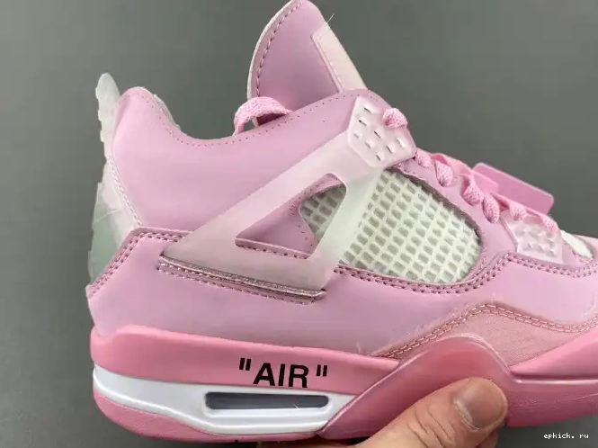 Rep EP OFF-WHITE X PINK JORDAN 4 0210