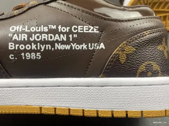 Cheap EP 1 OW Off-Louis Jordan x Air AJ1 LOW 0225