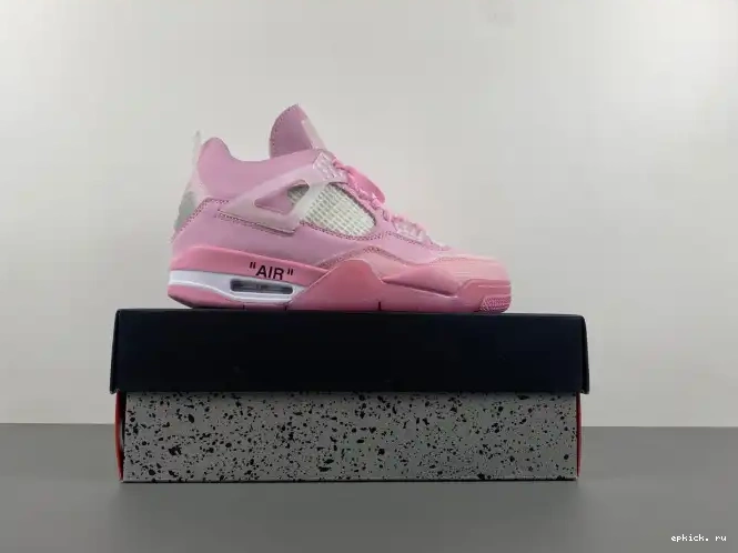 Rep EP OFF-WHITE X PINK JORDAN 4 0210