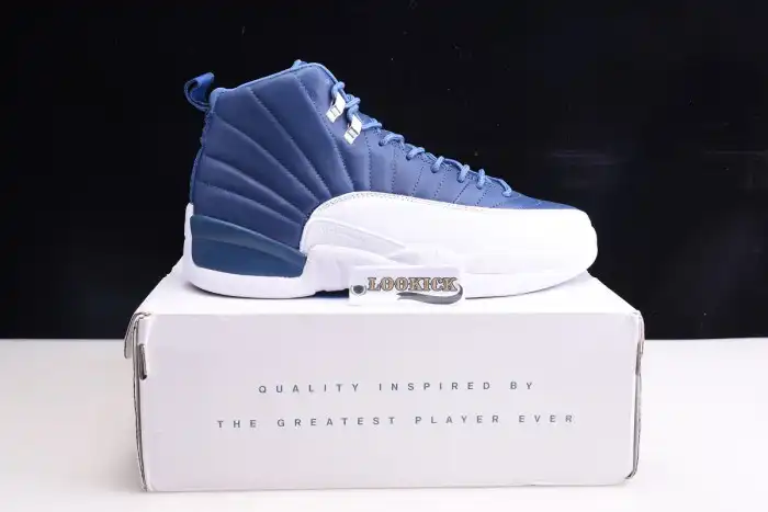 Rep EP Air Jordan 12 Retro Stone Blue 130690-404 0204