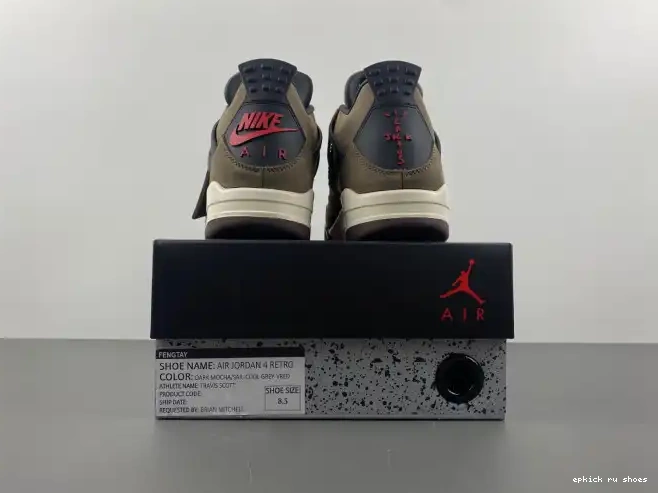 Rep EP Brown Retro Scott AJ4-882335 Air x TS Travis 4 Jordan 0211