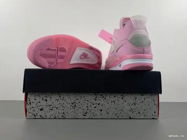 Rep EP OFF-WHITE X PINK JORDAN 4 0210